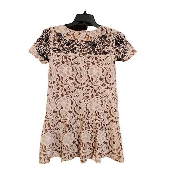 Free People Beautiful Dreamer Blush Lace Mini Dress or Tunic Top size XS - Picture 3 of 10